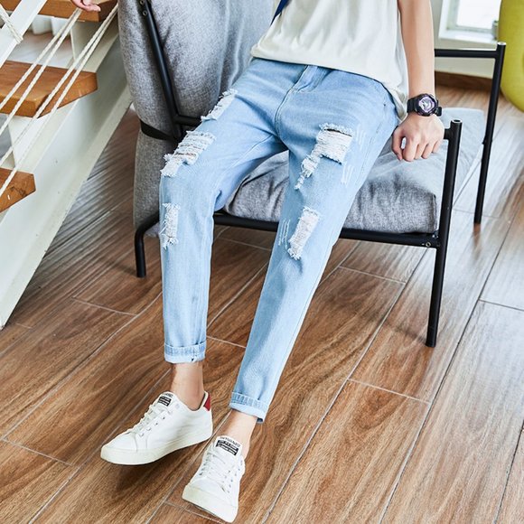 Jeans Men's Loose Korean Style Trendy Loose Spring - Picture 5 of 5